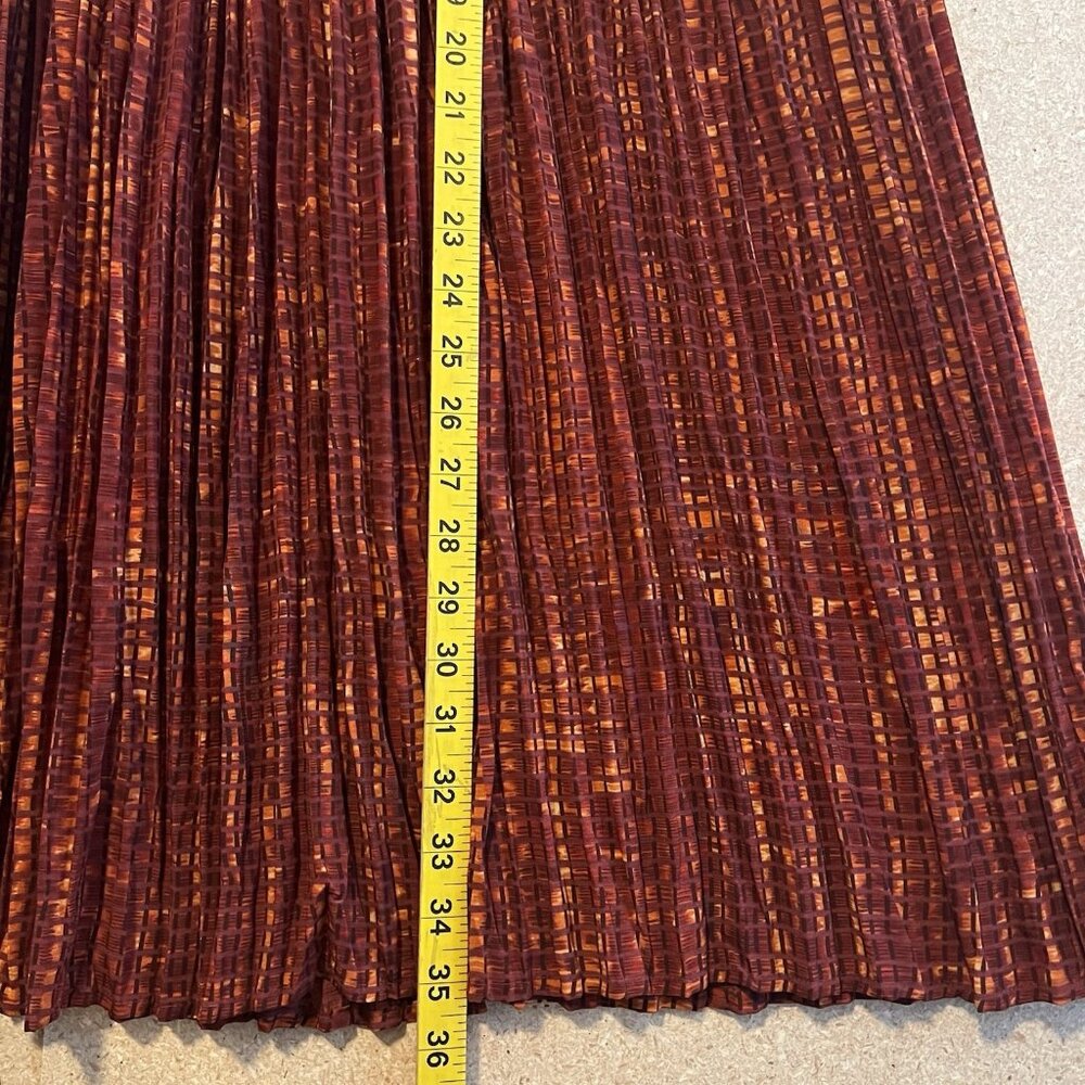 Vintage Coldwater Creek Pleated Maxi Skirt Elastic Waist Size Large Boho Hippie - Picture 4 of 5